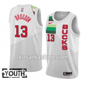 Dres Milwaukee Bucks Malcolm Brogdon 13 Nike 2018-19 Bijela Swingman - Dječji